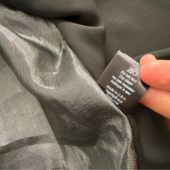 Anthropologie Delfi Collective Metallic Mixed Design Silk Blouse Small Tie Front - Picture 11 of 11